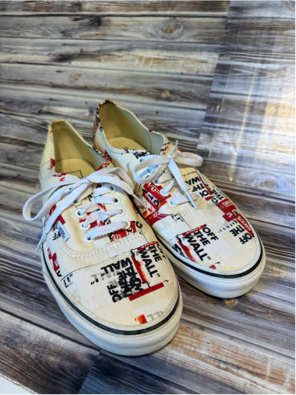 VANS AUTHENTIC PACKING TAPE CREAM WHITE SKATEBOARD SNEAKERS MENS SIZE 10